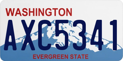 WA license plate AXC5341