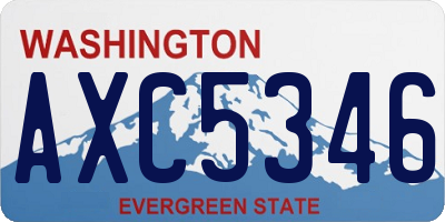 WA license plate AXC5346