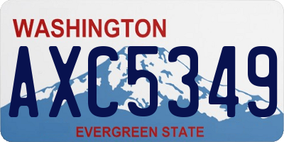 WA license plate AXC5349