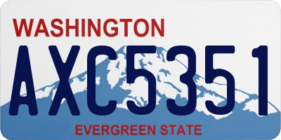 WA license plate AXC5351