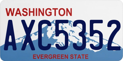 WA license plate AXC5352