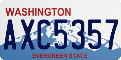 WA license plate AXC5357