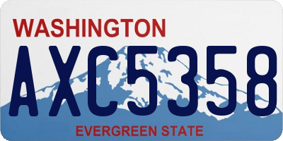 WA license plate AXC5358