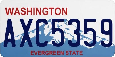 WA license plate AXC5359