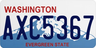 WA license plate AXC5367