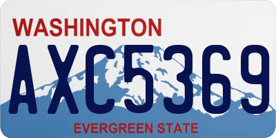 WA license plate AXC5369