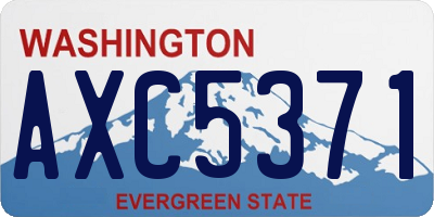 WA license plate AXC5371