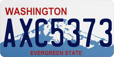 WA license plate AXC5373