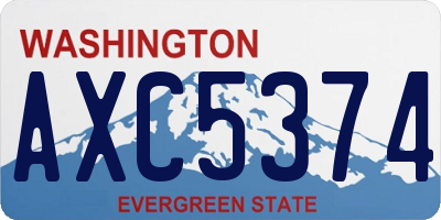 WA license plate AXC5374