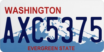 WA license plate AXC5375