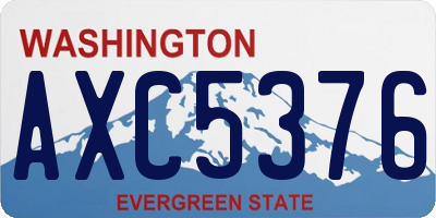 WA license plate AXC5376