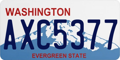 WA license plate AXC5377