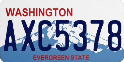 WA license plate AXC5378