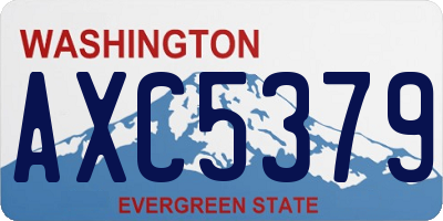 WA license plate AXC5379