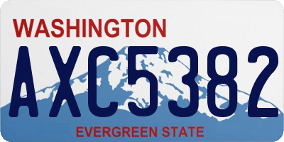 WA license plate AXC5382