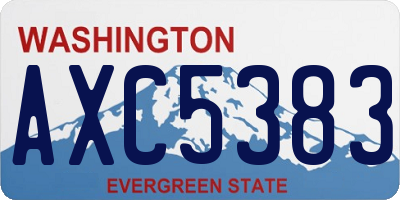 WA license plate AXC5383