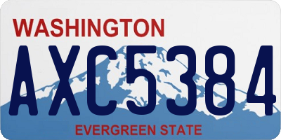 WA license plate AXC5384