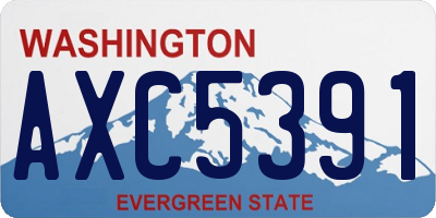 WA license plate AXC5391