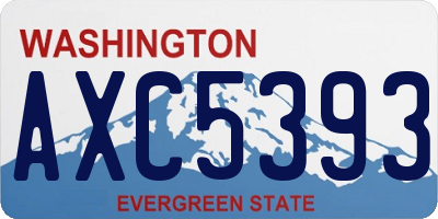 WA license plate AXC5393