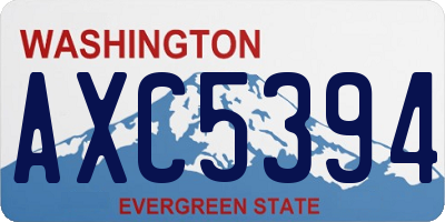 WA license plate AXC5394