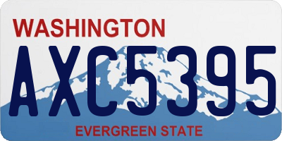 WA license plate AXC5395