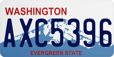 WA license plate AXC5396