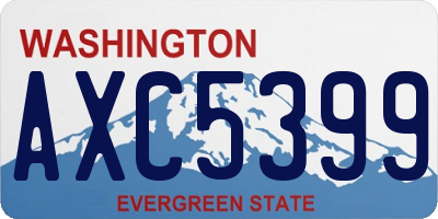 WA license plate AXC5399