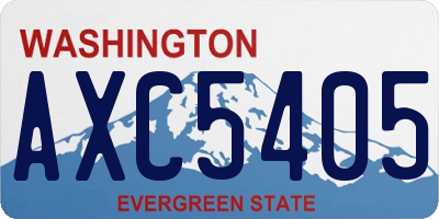 WA license plate AXC5405