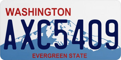 WA license plate AXC5409