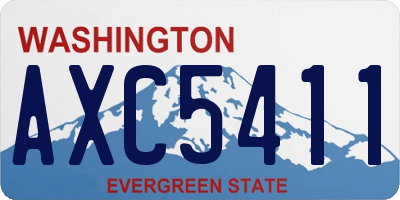 WA license plate AXC5411
