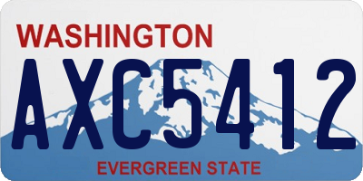 WA license plate AXC5412
