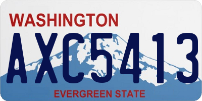 WA license plate AXC5413