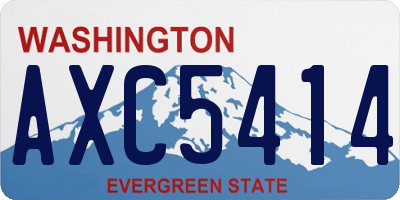 WA license plate AXC5414