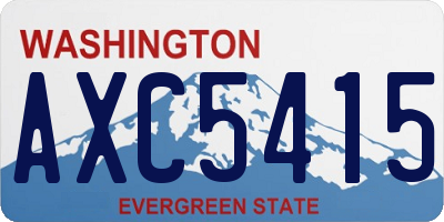 WA license plate AXC5415