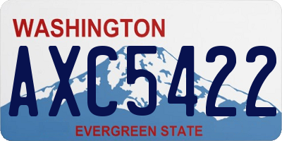 WA license plate AXC5422