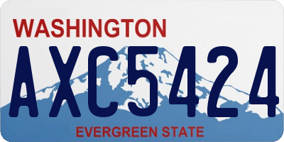 WA license plate AXC5424