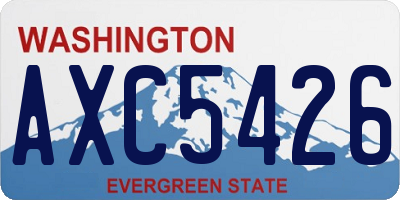 WA license plate AXC5426