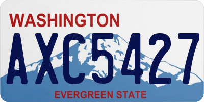 WA license plate AXC5427