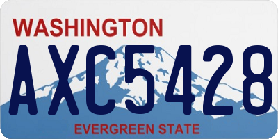WA license plate AXC5428
