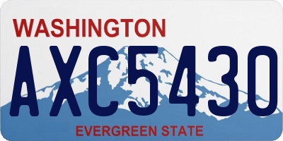 WA license plate AXC5430