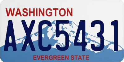 WA license plate AXC5431