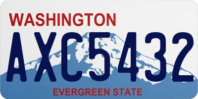 WA license plate AXC5432