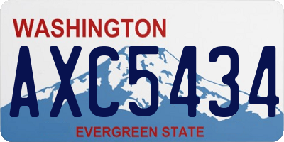 WA license plate AXC5434
