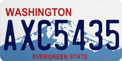 WA license plate AXC5435