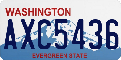 WA license plate AXC5436