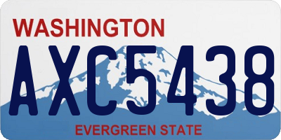 WA license plate AXC5438