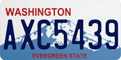 WA license plate AXC5439