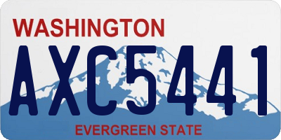 WA license plate AXC5441