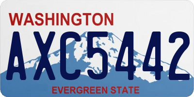 WA license plate AXC5442