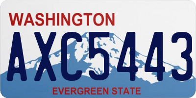WA license plate AXC5443